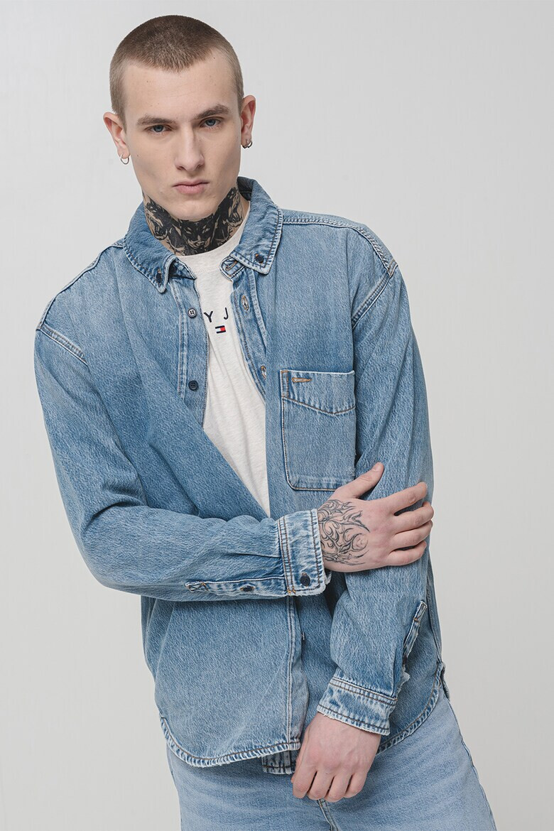 Tommy Jeans Дънкова риза с лиосел - Pepit.bg