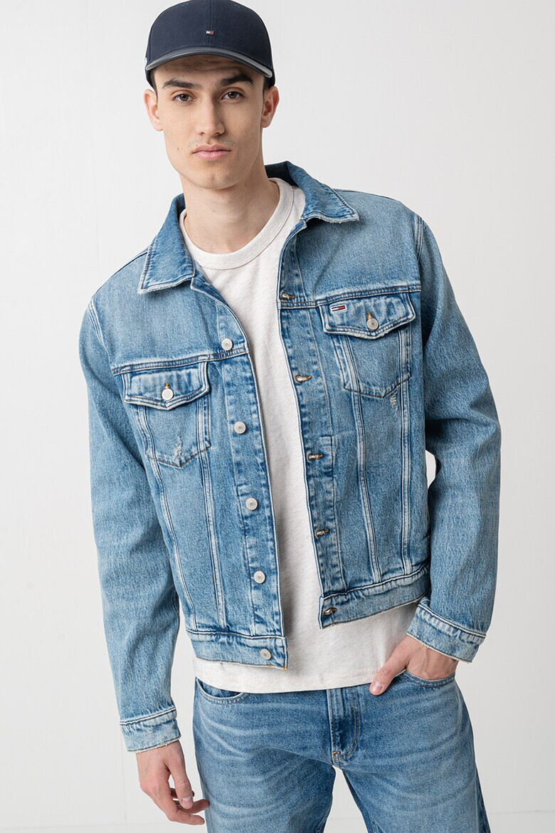 Tommy Jeans Дънково яке с джобове с капаче - Pepit.bg
