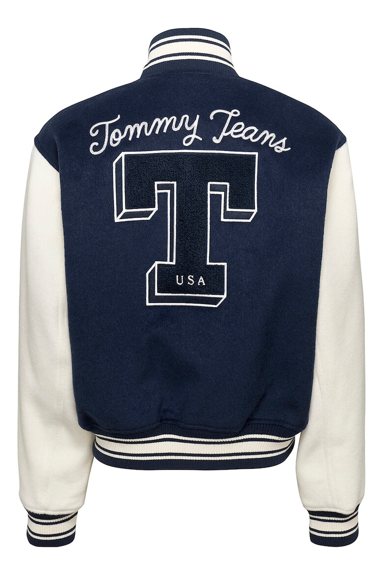 Tommy Jeans Яке бомбър с вълна с контрастни ръкави - Pepit.bg