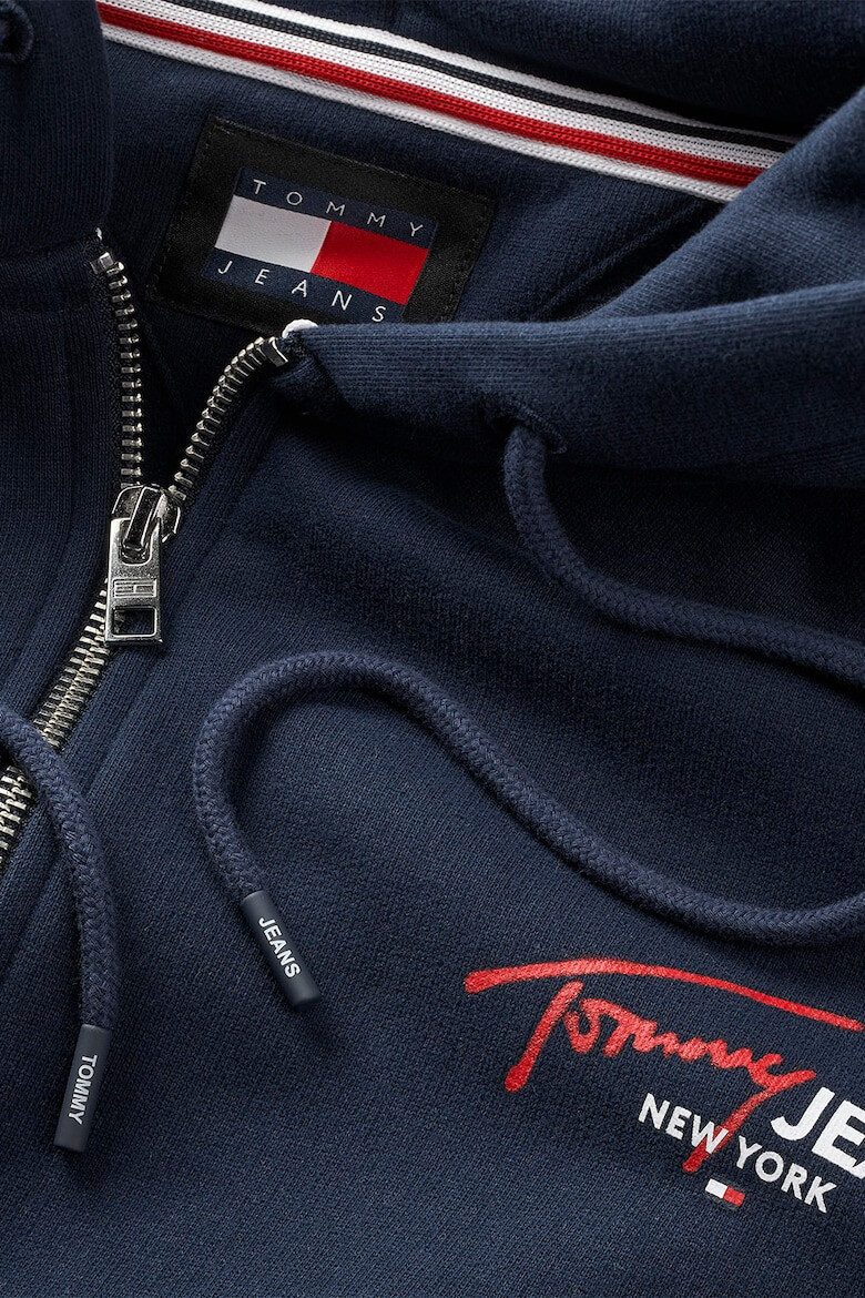 Tommy Jeans Худи с цип и скосени джобове - Pepit.bg