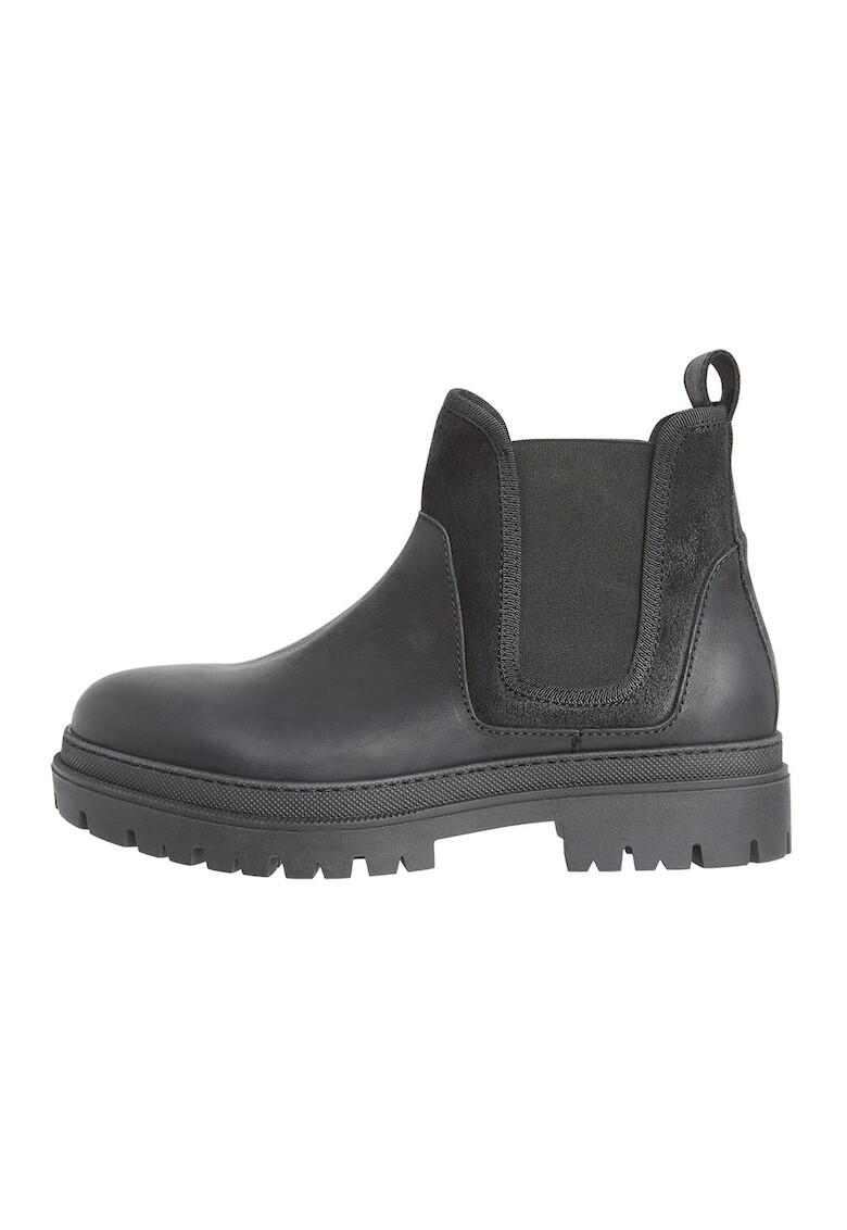 Tommy Jeans Кожени боти Chelsea с текстил - Pepit.bg