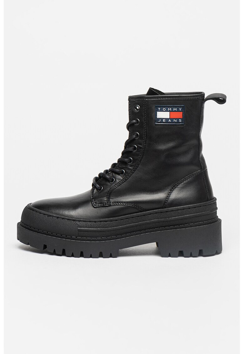 Tommy Jeans Кожени боти с лого - Pepit.bg