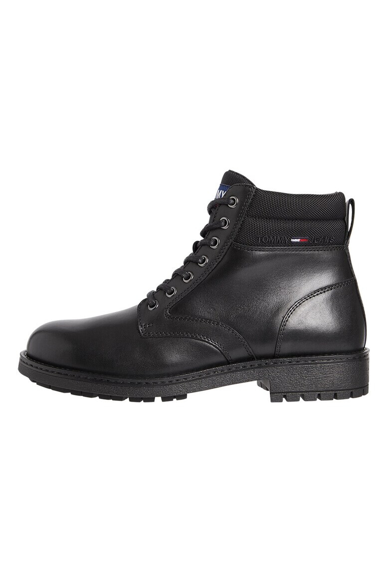 Tommy Jeans Кожени боти с текстил - Pepit.bg