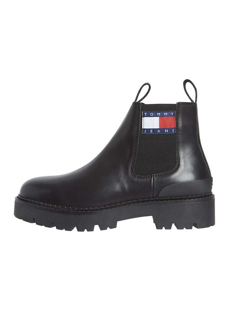 Tommy Jeans Кожени боти с текстил - Pepit.bg
