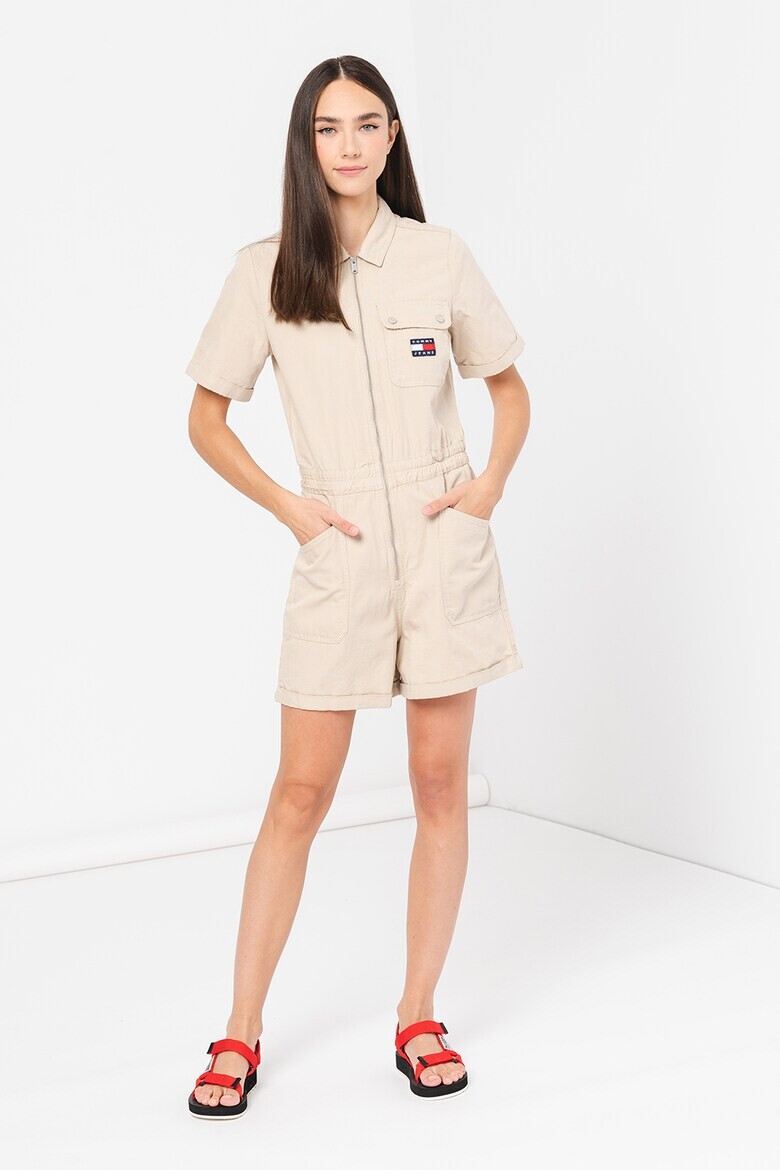 Tommy Jeans Къс гащеризон с еластична талия - Pepit.bg