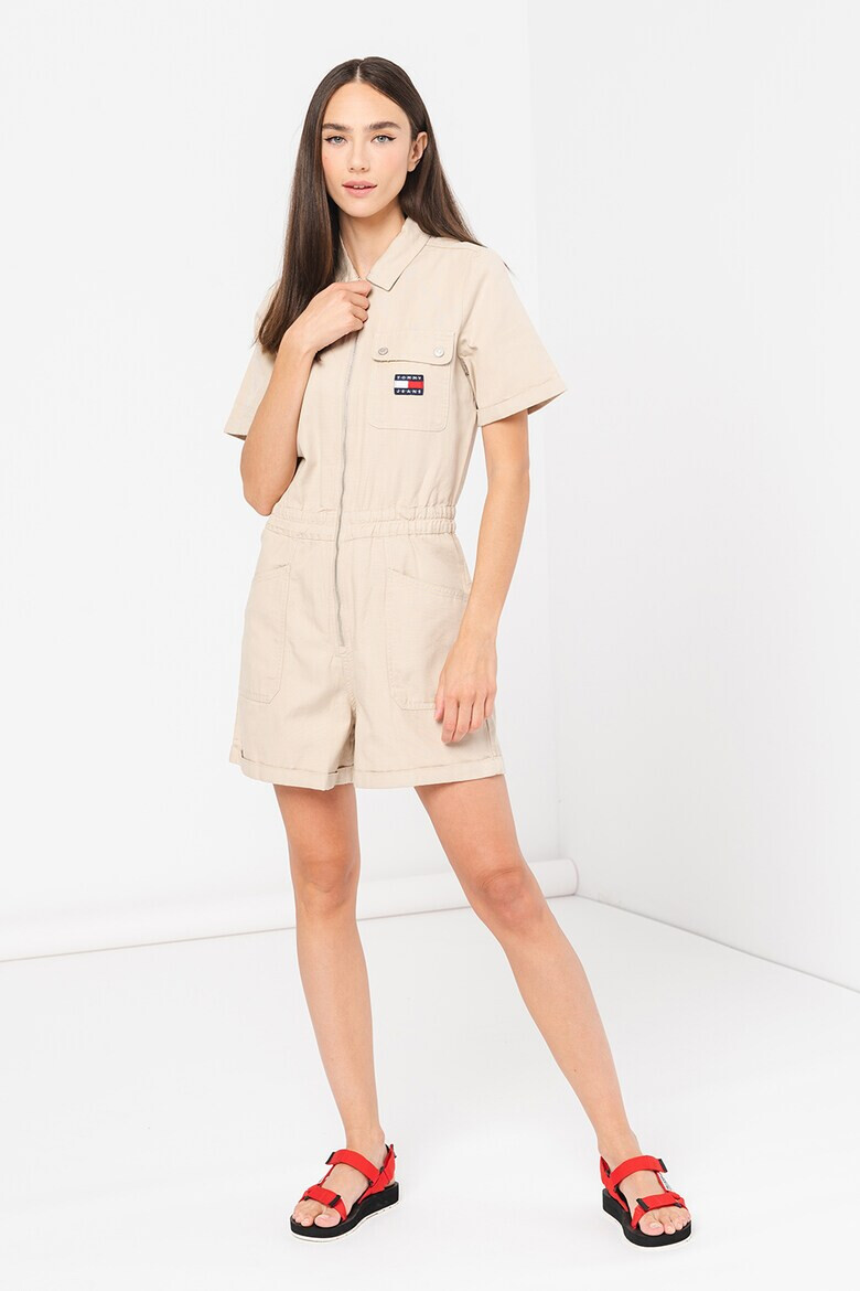 Tommy Jeans Къс гащеризон с еластична талия - Pepit.bg