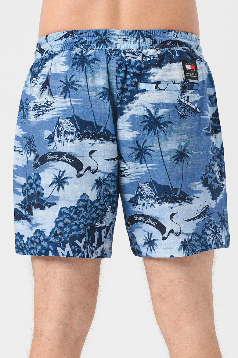 Tommy Jeans Къс панталон Hawaiian с лен - Pepit.bg