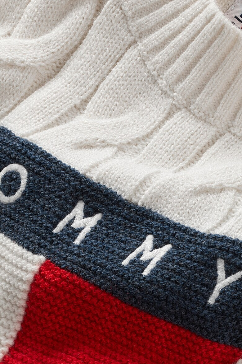 Tommy Jeans Къс пуловер с плетка осморка - Pepit.bg