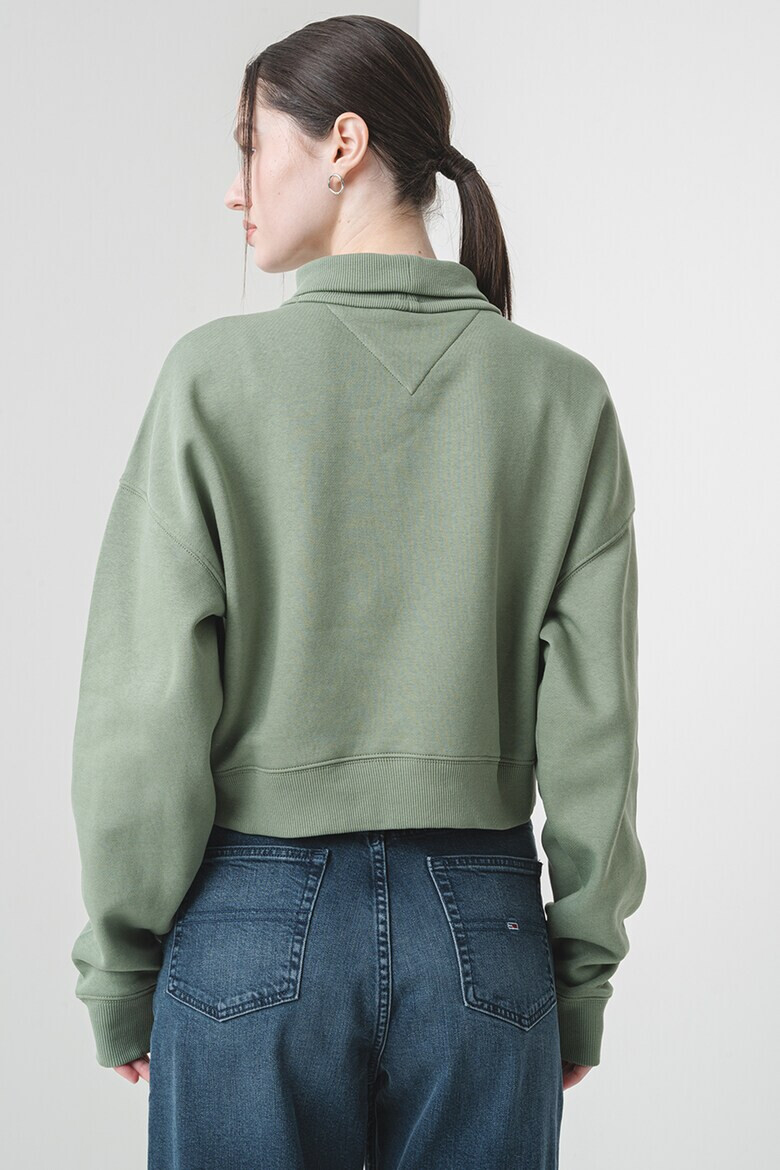 Tommy Jeans Къс суитшърт с поло - Pepit.bg