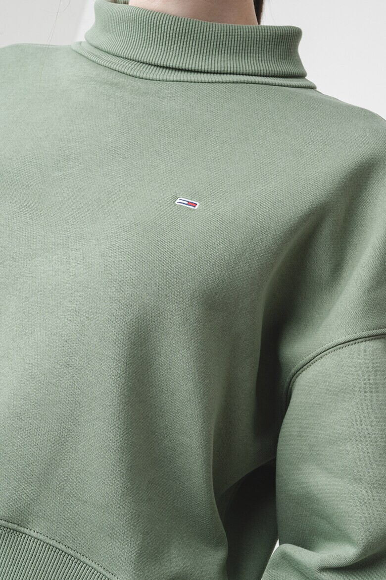 Tommy Jeans Къс суитшърт с поло - Pepit.bg