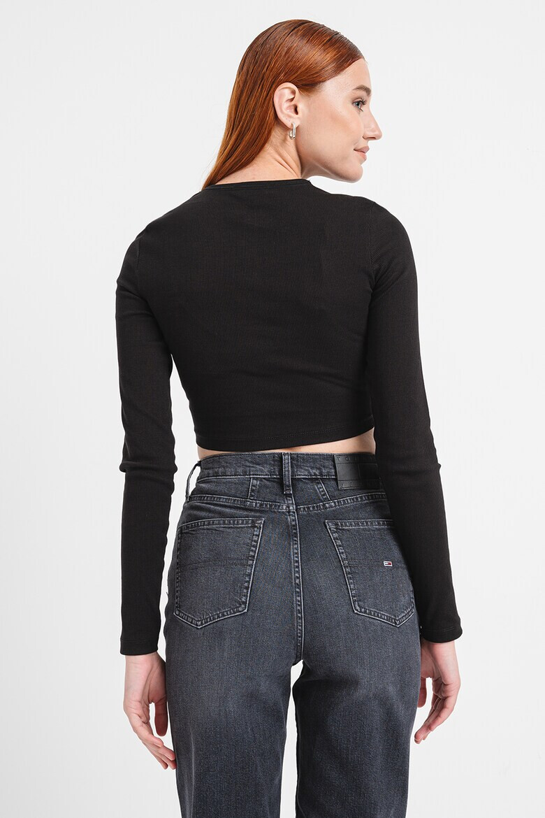 Tommy Jeans Къса блуза Henley - Pepit.bg