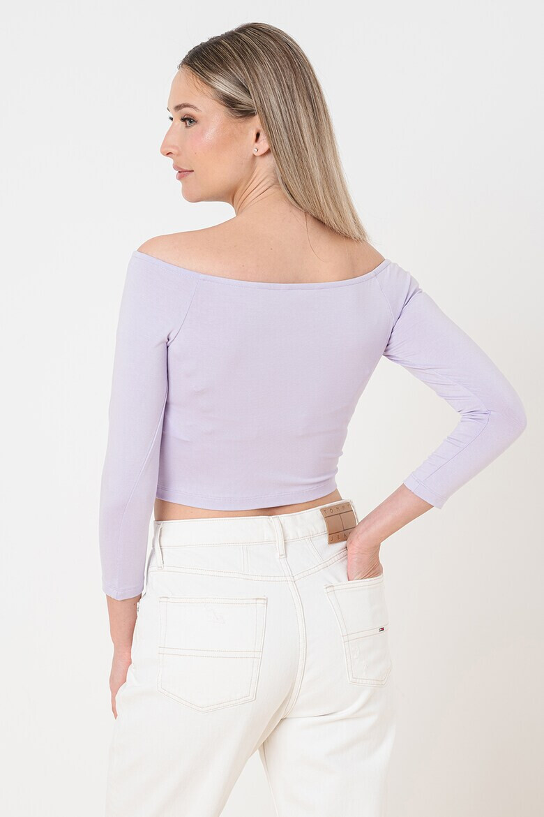 Tommy Jeans Къса блуза с голи рамена - Pepit.bg