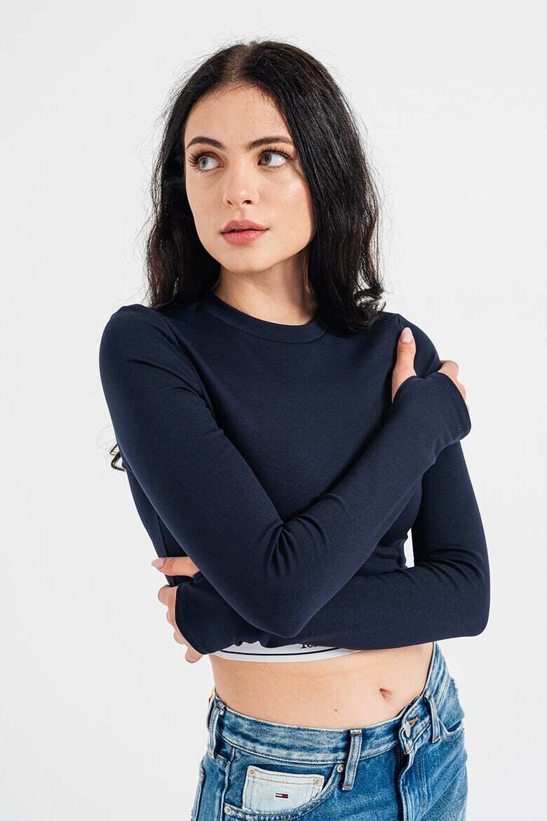 Tommy Jeans Къса блуза с лого - Pepit.bg
