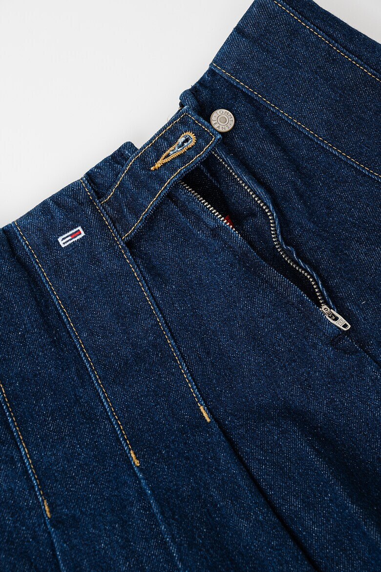 Tommy Jeans Къса дънкова пола с лого - Индигово синьо - Pepit.bg