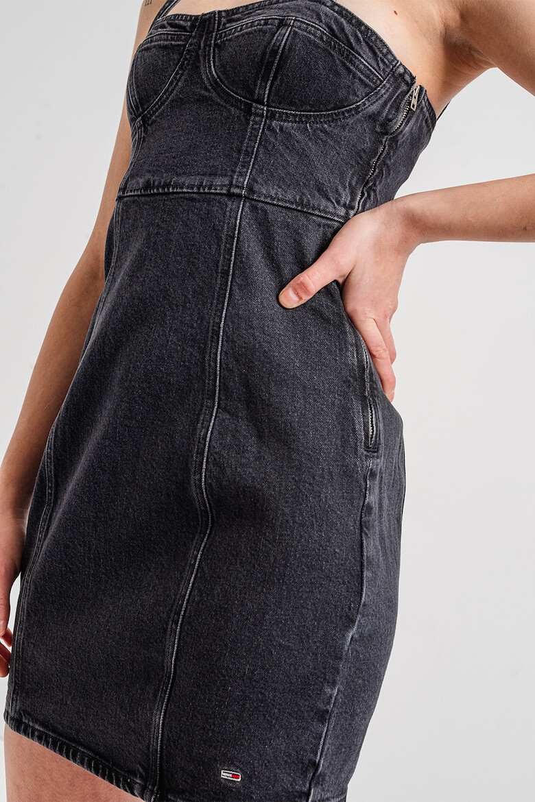 Tommy Jeans Къса дънкова рокля с презрамки - Pepit.bg