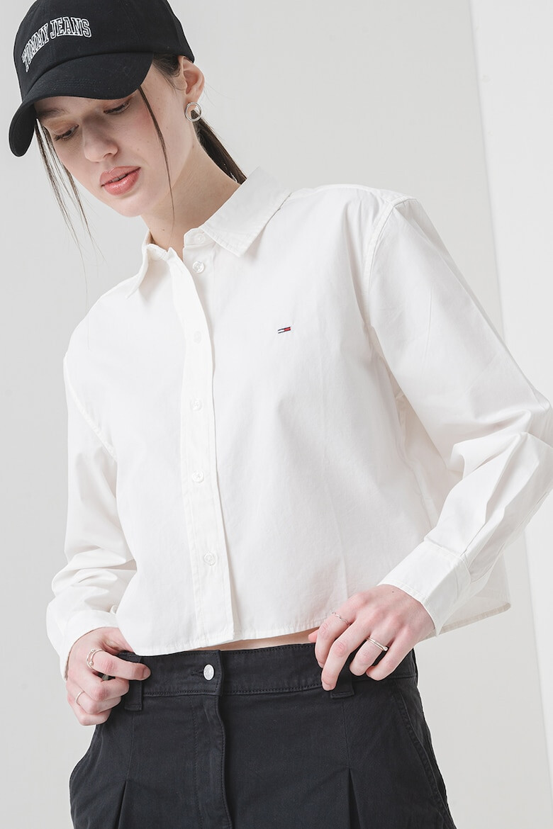 Tommy Jeans Къса памучна риза - Pepit.bg