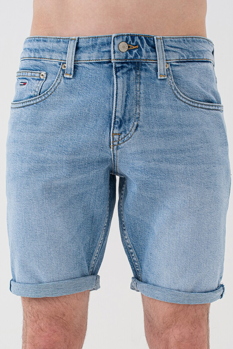 Tommy Jeans Къси дънки с бродирано лого - Pepit.bg