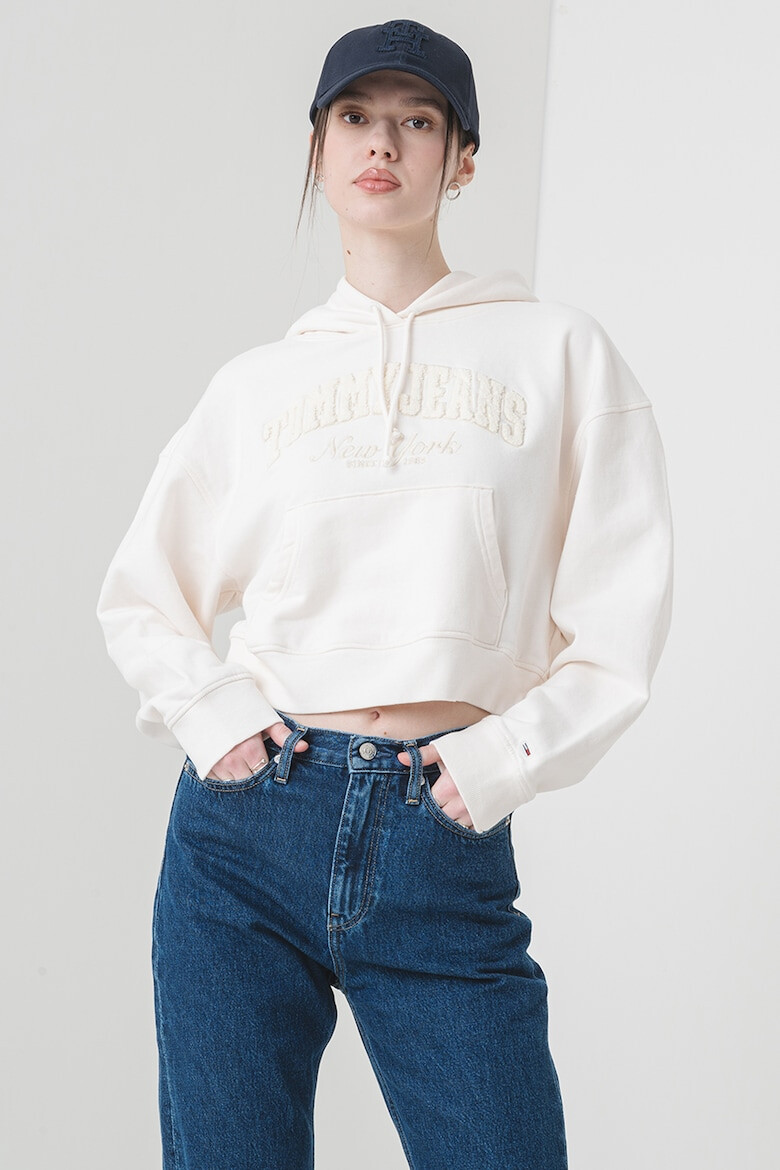 Tommy Jeans Късо худи с бродирано лого - Pepit.bg