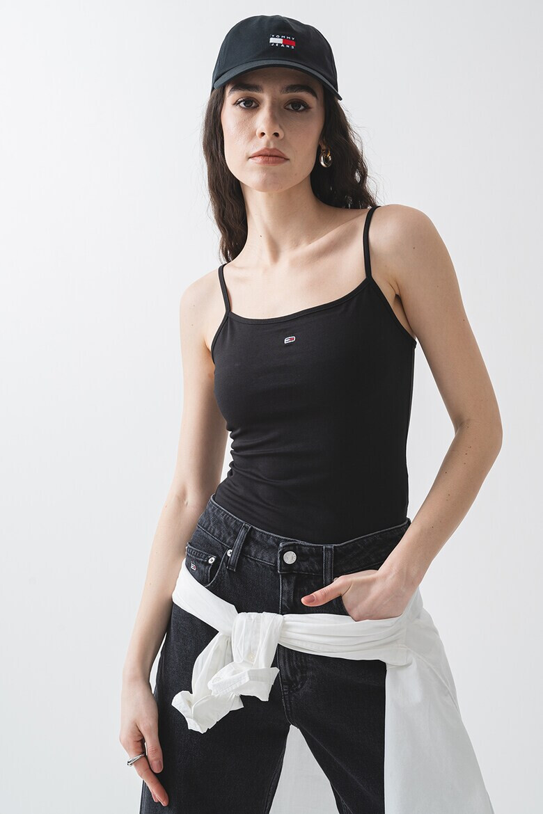 Tommy Jeans Памучен топ с лого - Pepit.bg