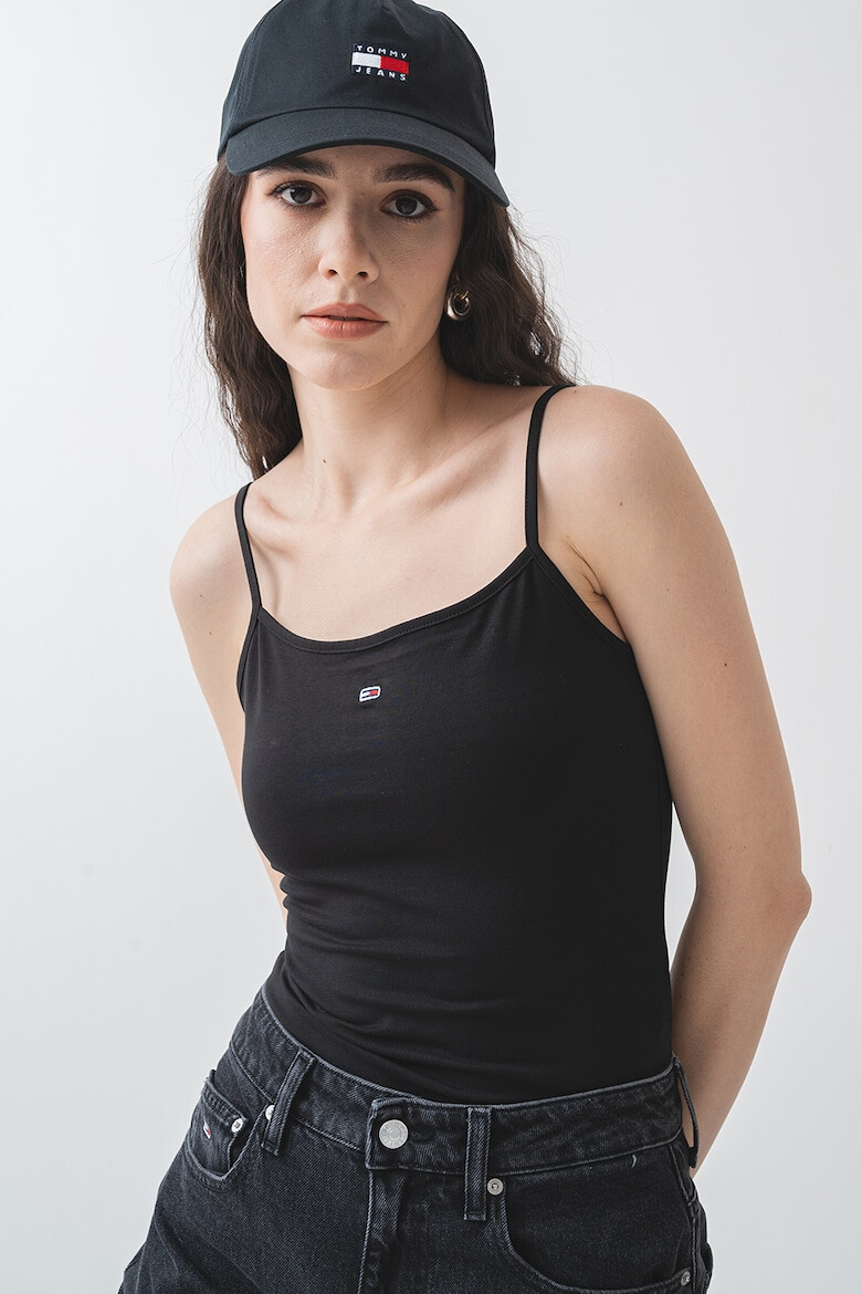 Tommy Jeans Памучен топ с лого - Pepit.bg