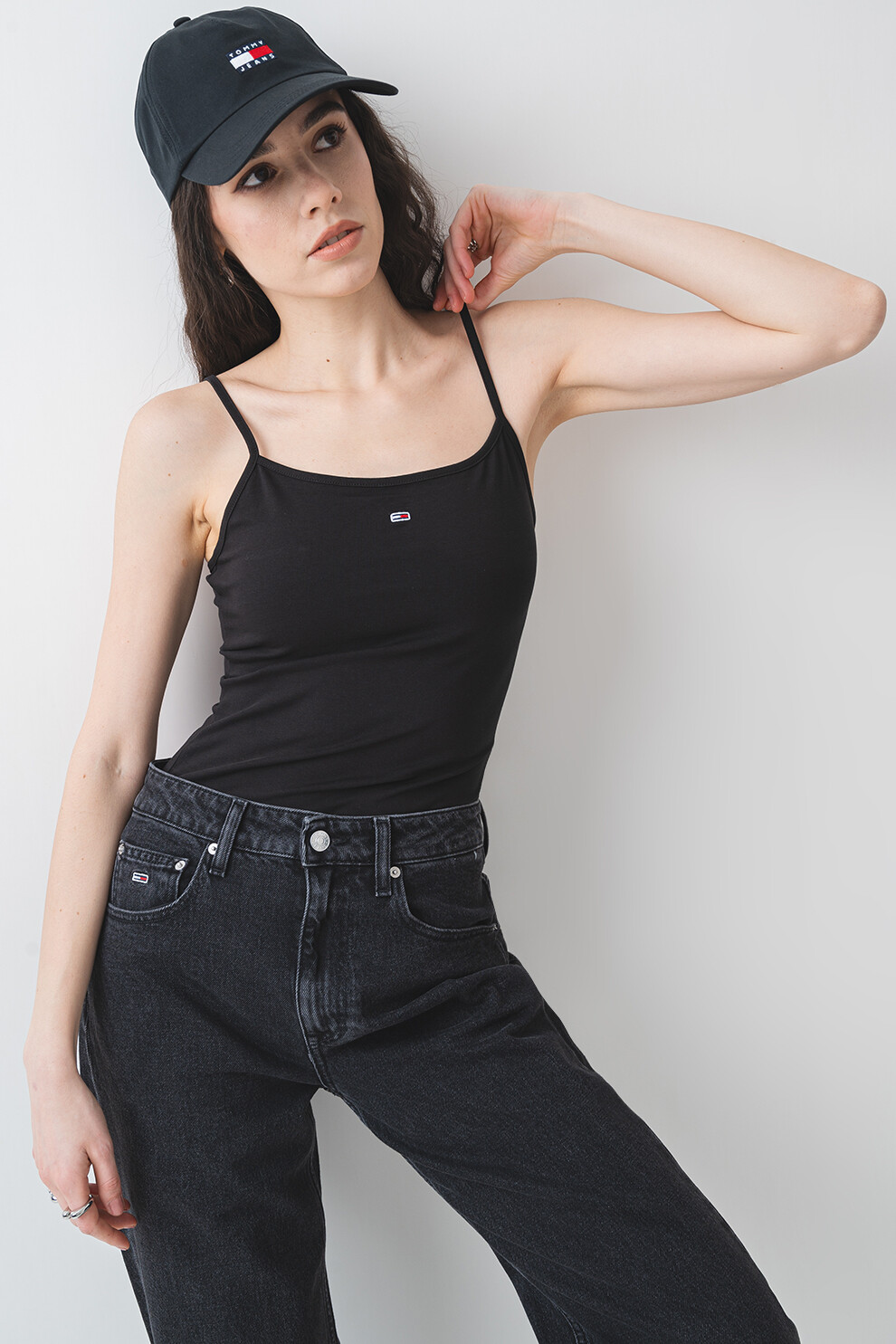 Tommy Jeans Памучен топ с лого - Pepit.bg