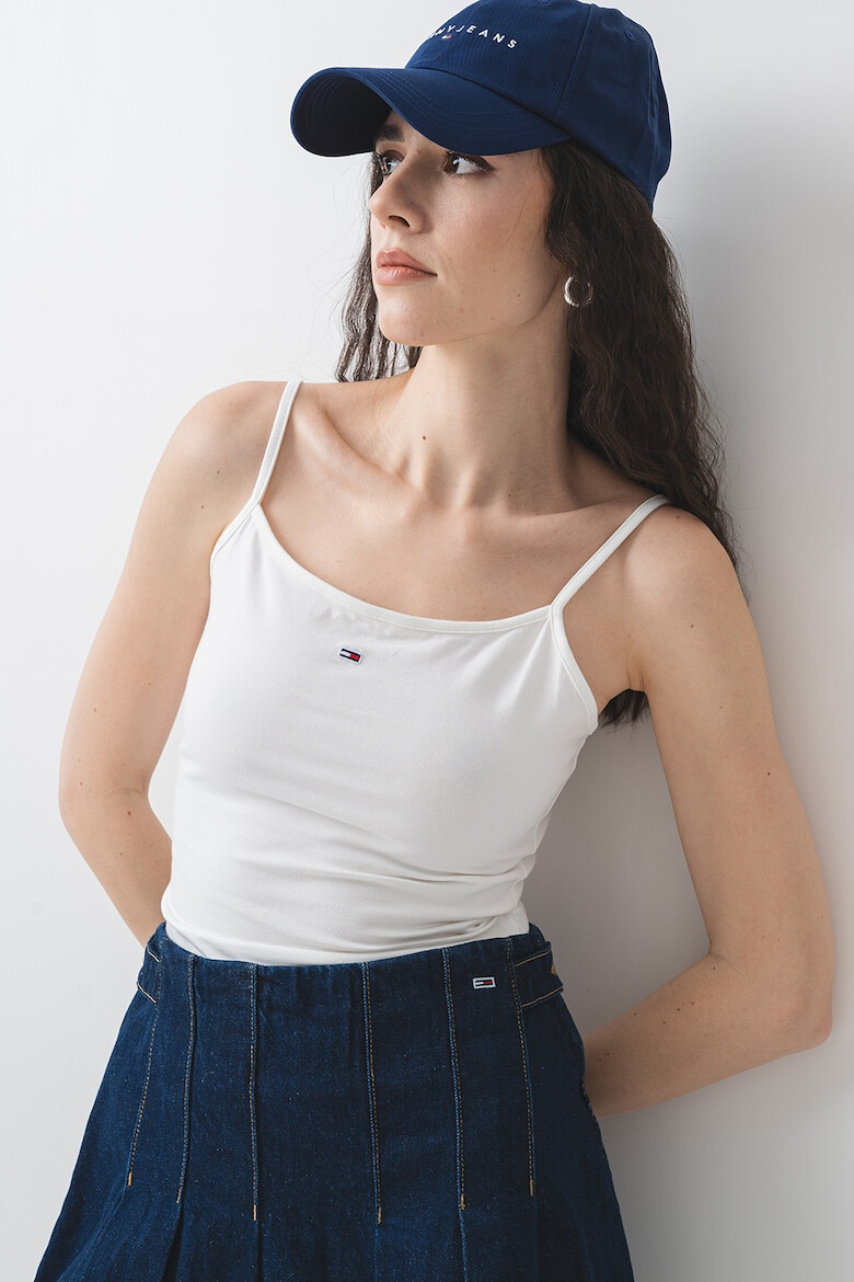 Tommy Jeans Памучен топ с лого - Pepit.bg