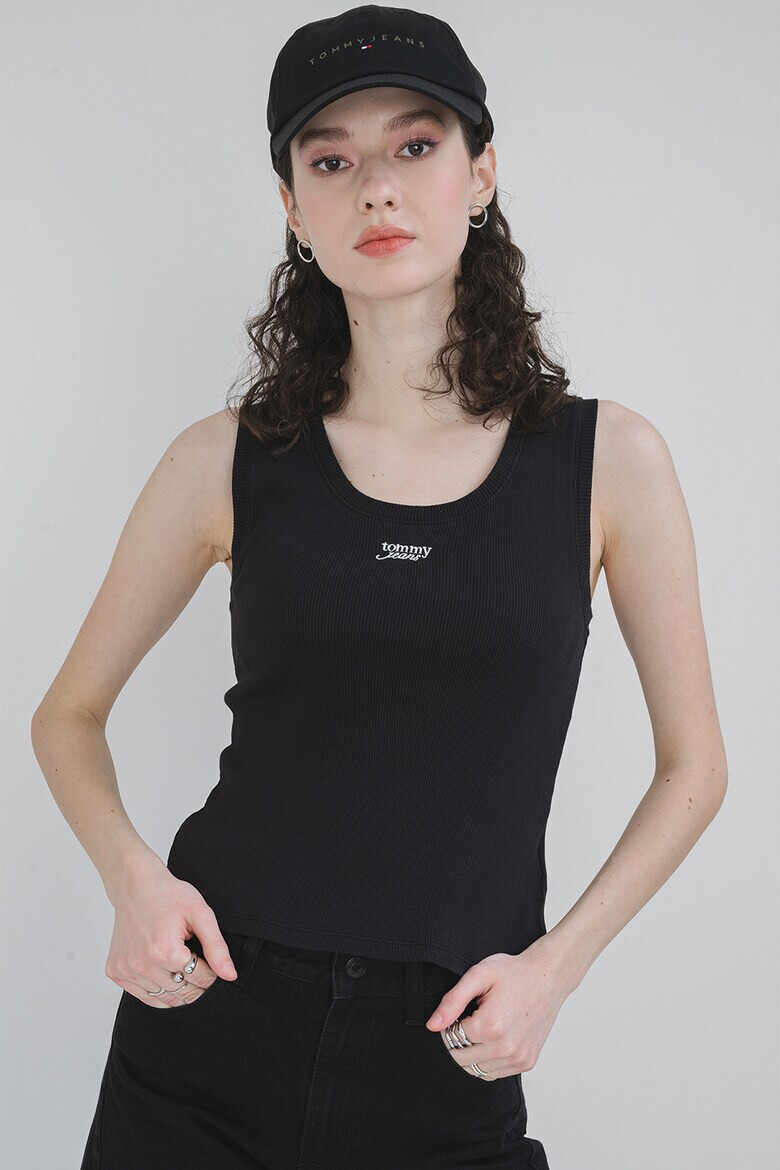 Tommy Jeans Слим топ с лого - Pepit.bg