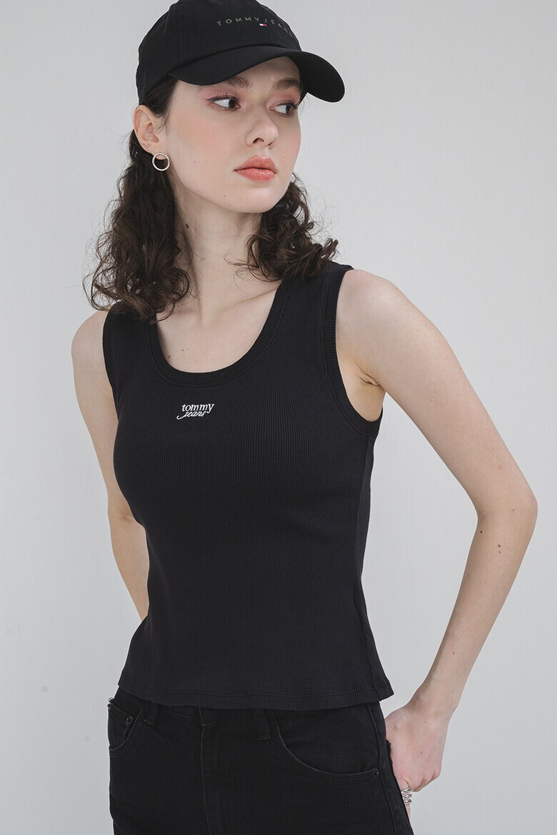 Tommy Jeans Слим топ с лого - Pepit.bg