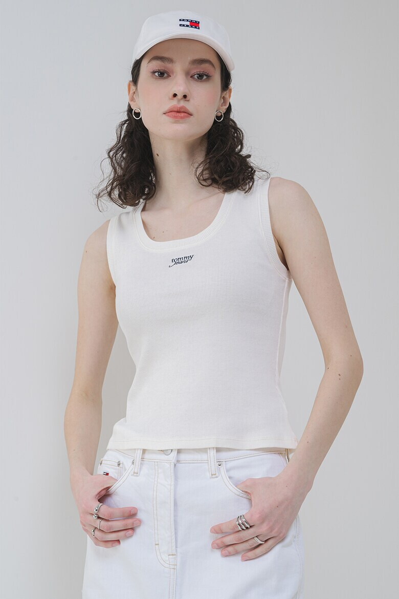 Tommy Jeans Слим топ с лого - Pepit.bg