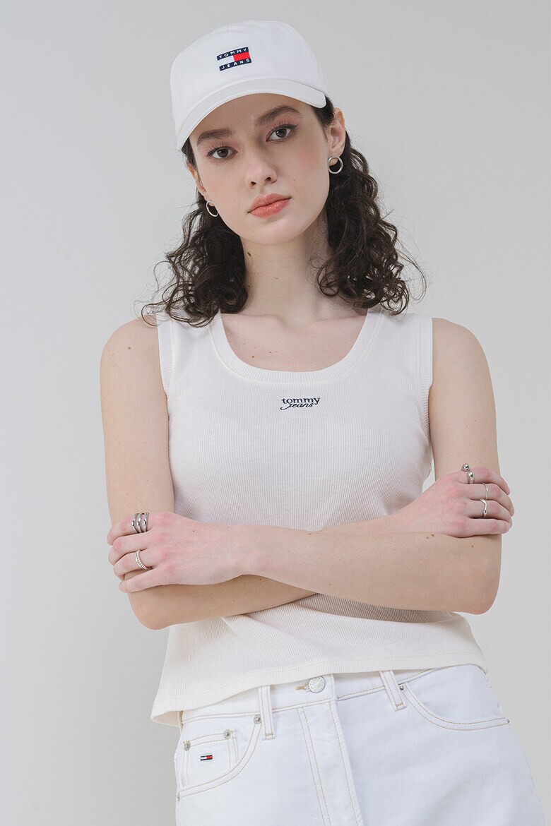 Tommy Jeans Слим топ с лого - Pepit.bg