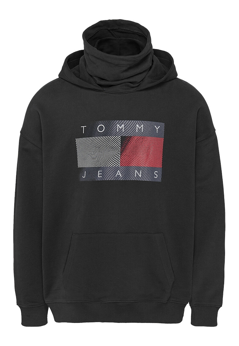 Tommy Jeans Памучно худи Reflective с уголемено лого - Pepit.bg