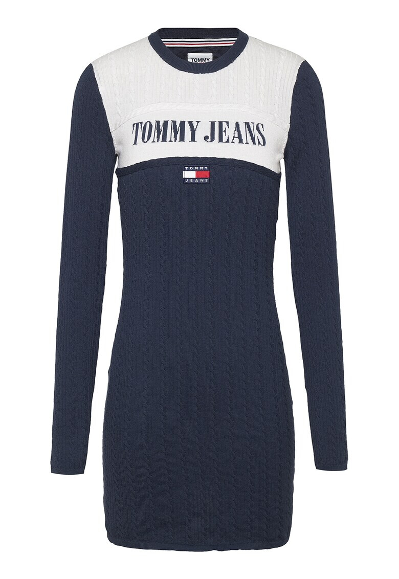 Tommy Jeans Плетена рокля Archive с лого - Pepit.bg