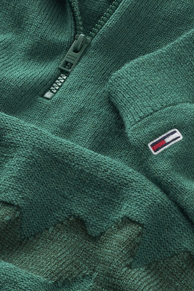 Tommy Jeans Пуловер с къс цип - Pepit.bg