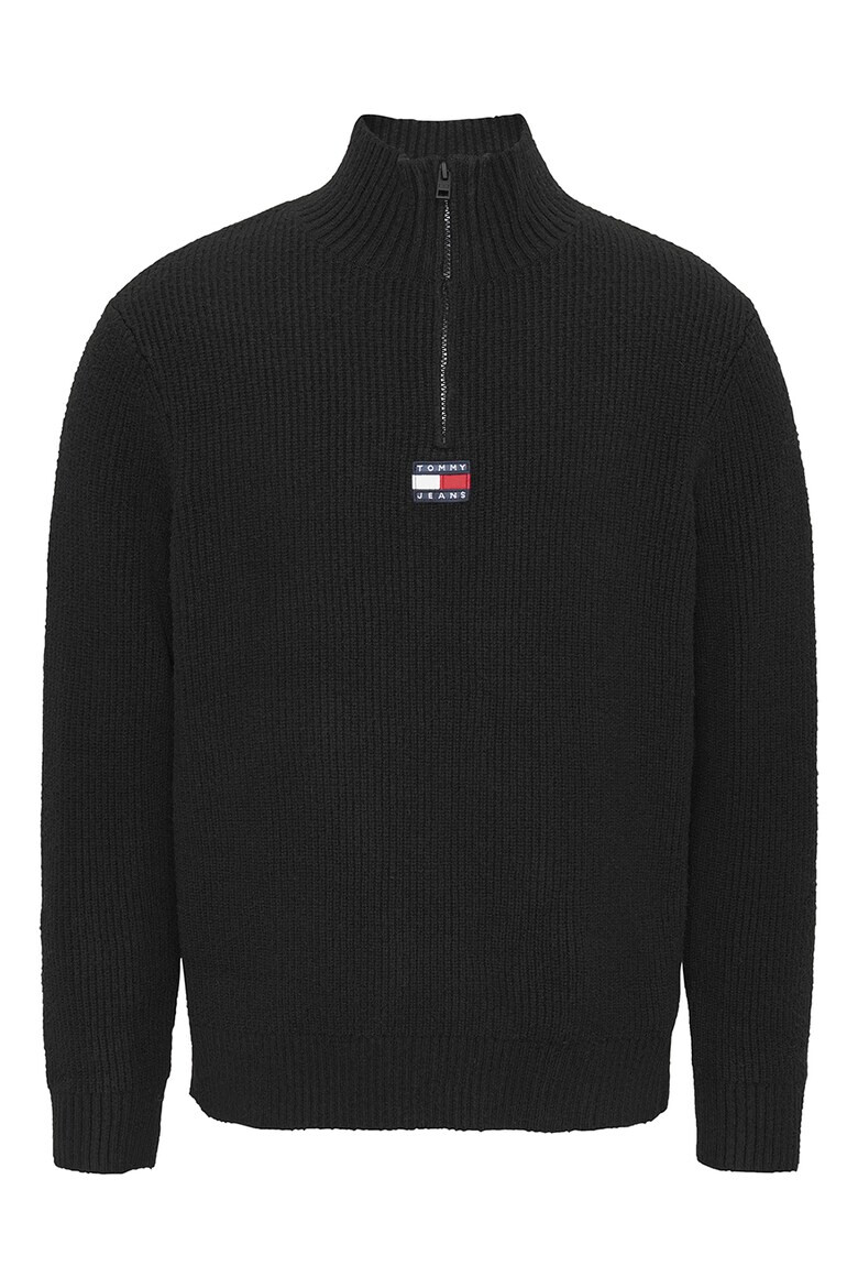 Tommy Jeans Пуловер с къс цип - Pepit.bg