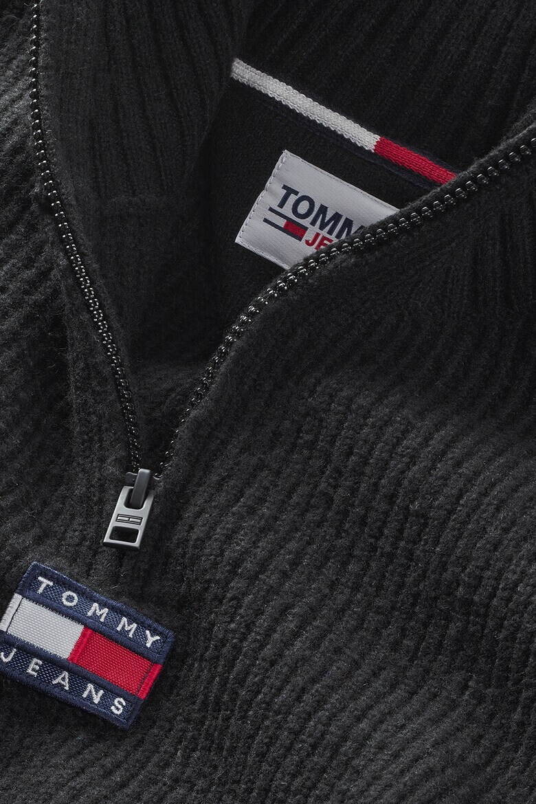 Tommy Jeans Пуловер с къс цип - Pepit.bg