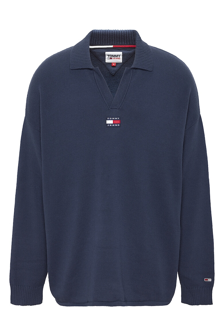 Tommy Jeans Пуловер с яка и лого - Pepit.bg
