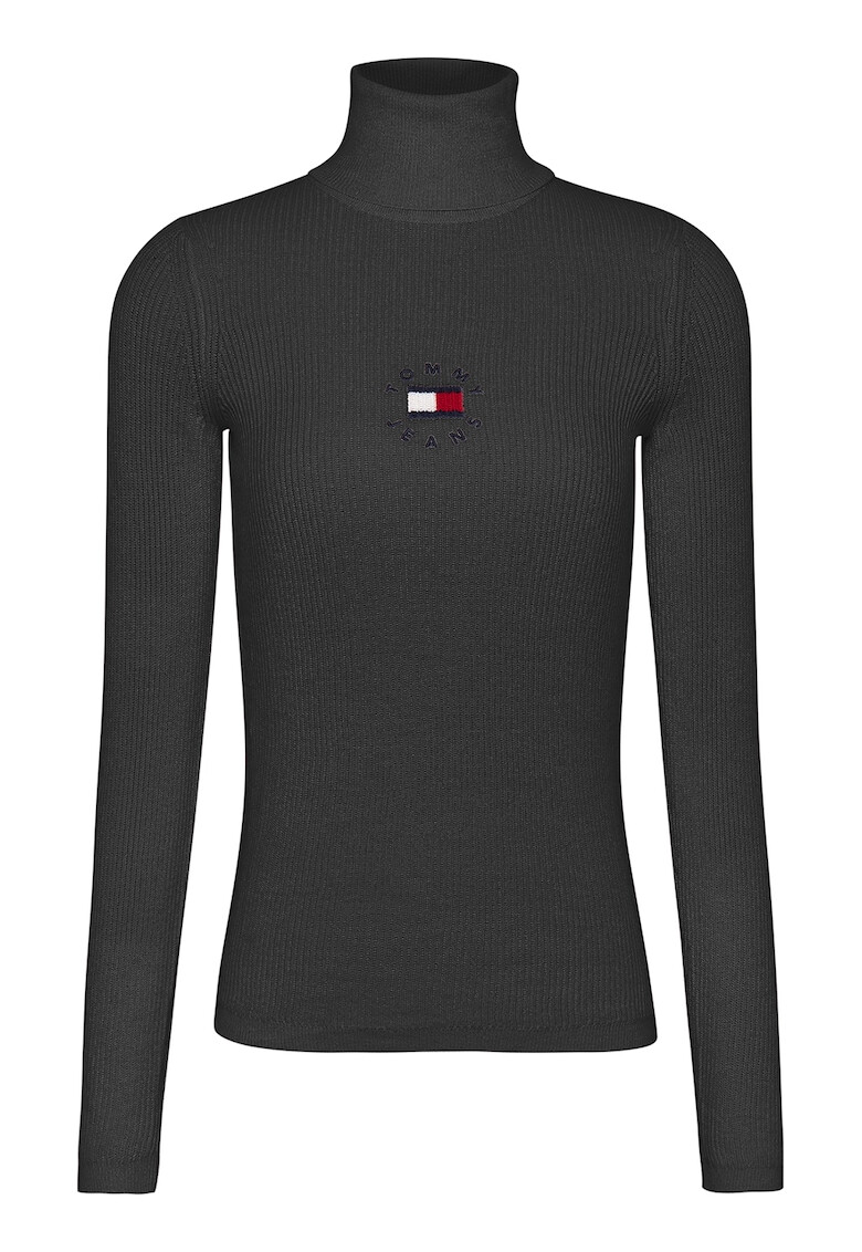 Tommy Jeans Рипсено поло с лого - Pepit.bg