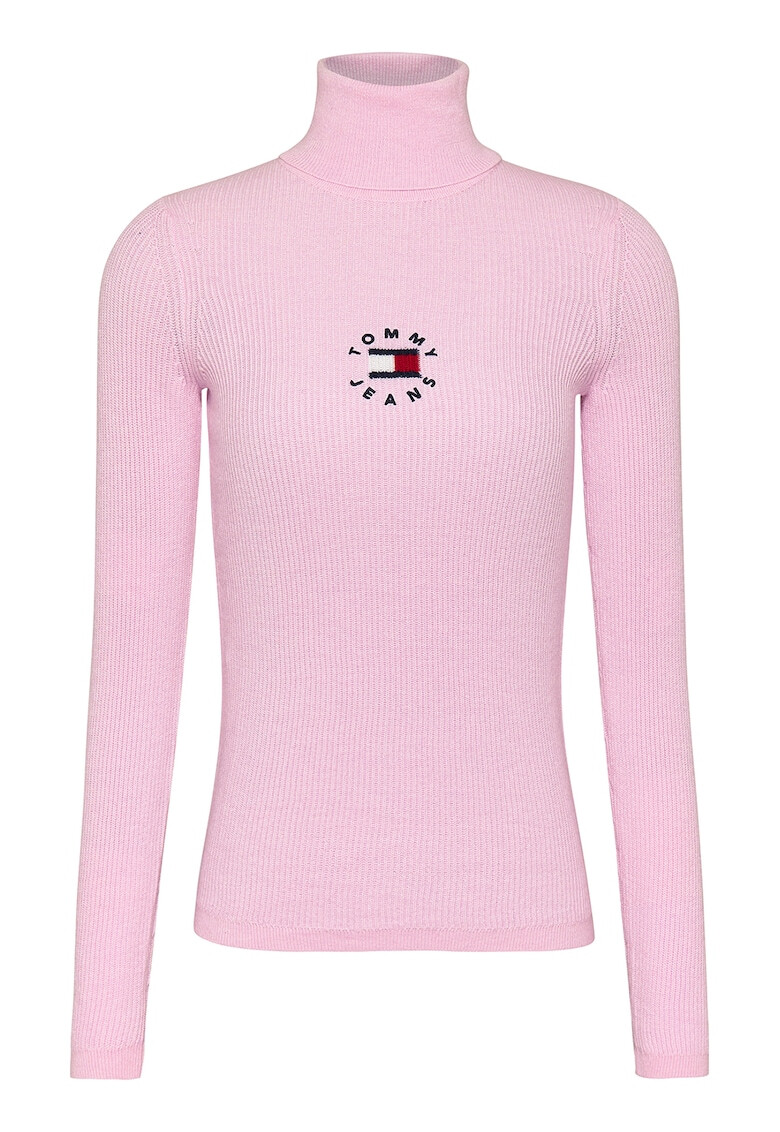 Tommy Jeans Рипсено поло с лого - Pepit.bg