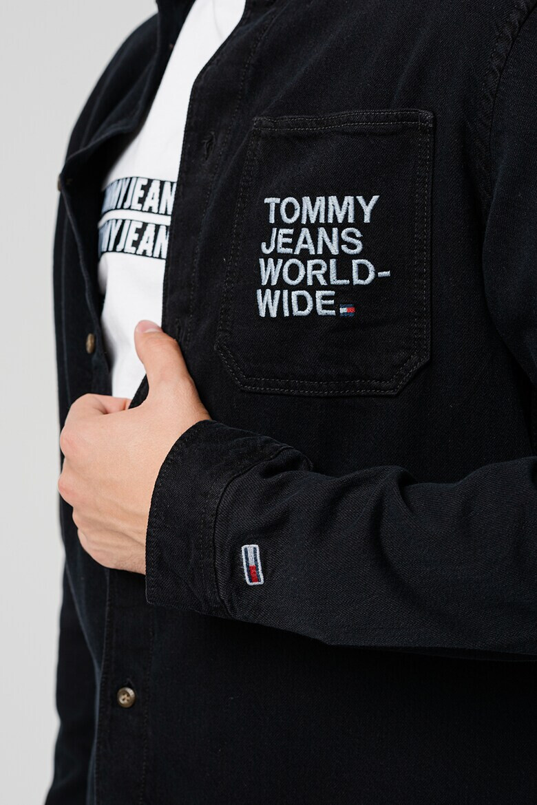 Tommy Jeans Риза от органичен памук с бродирано лого - Pepit.bg