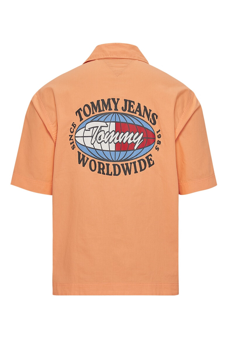 Tommy Jeans Риза от органичен памук с щампа на гърба - Pepit.bg