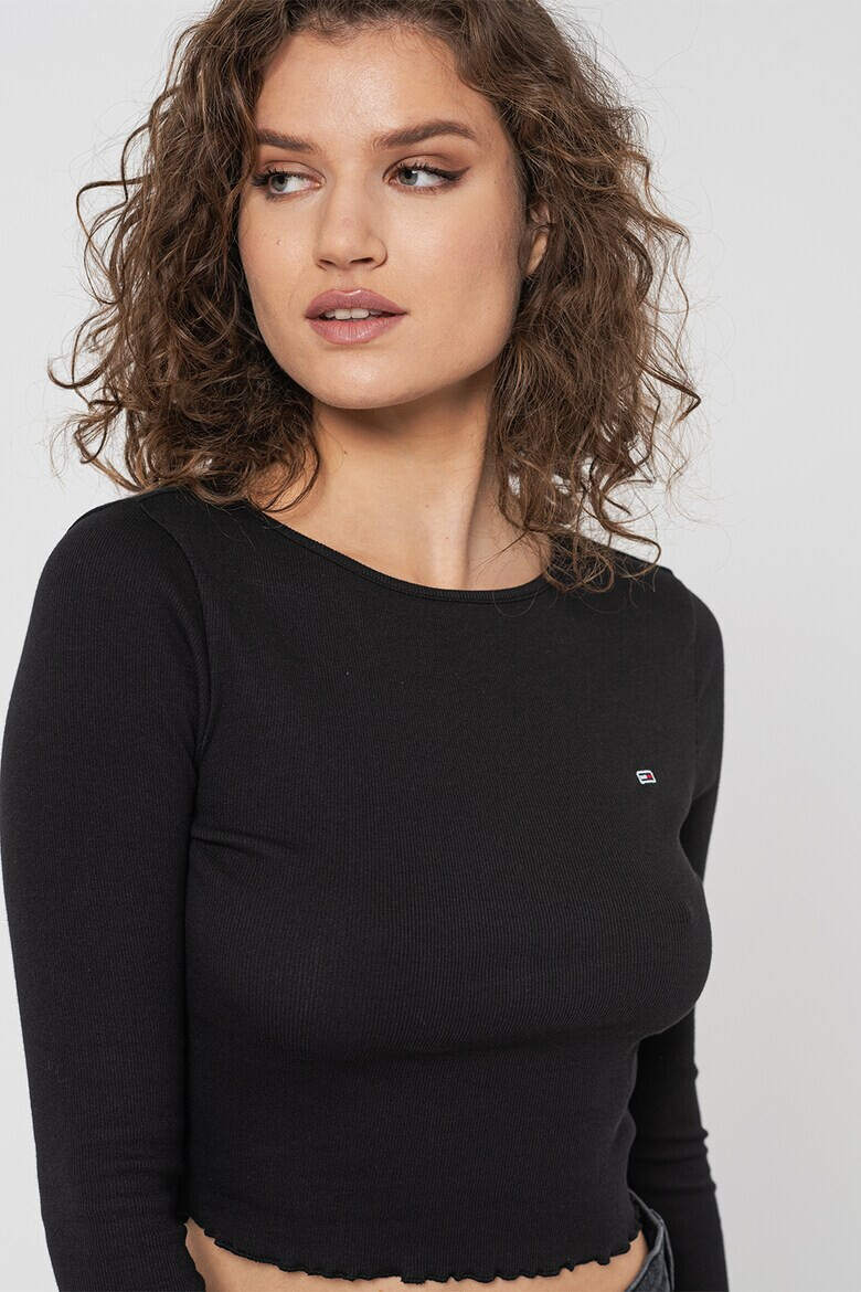 Tommy Jeans Скъсена блуза с лого - Pepit.bg