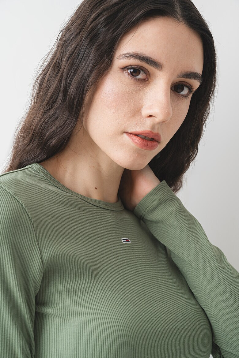 Tommy Jeans Слим блуза с бродирано лого - Pepit.bg