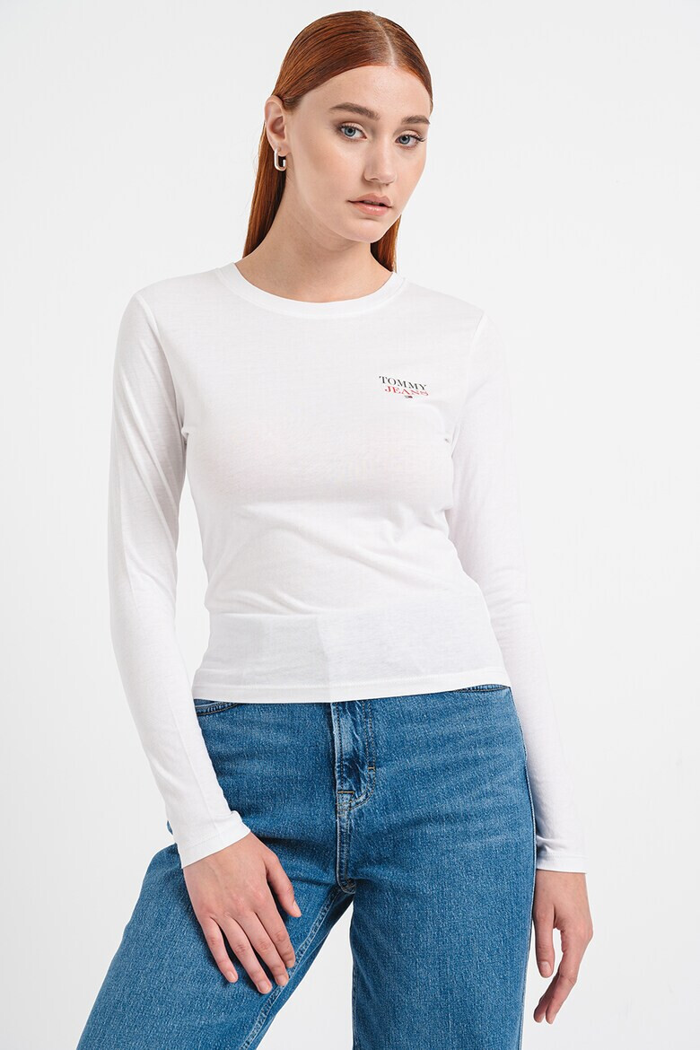 Tommy Jeans Слим блуза с овално деколте - Pepit.bg