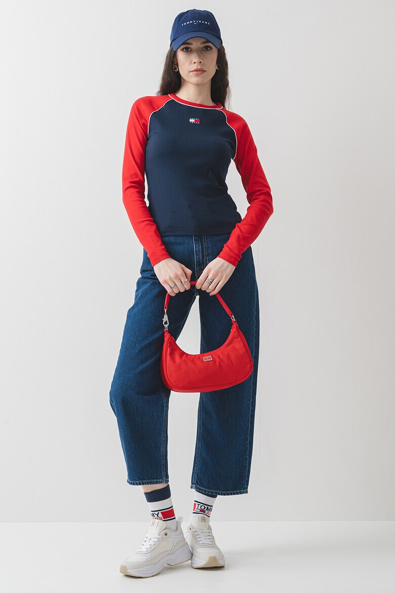 Tommy Jeans Слим блуза с ръкави реглан - Pepit.bg