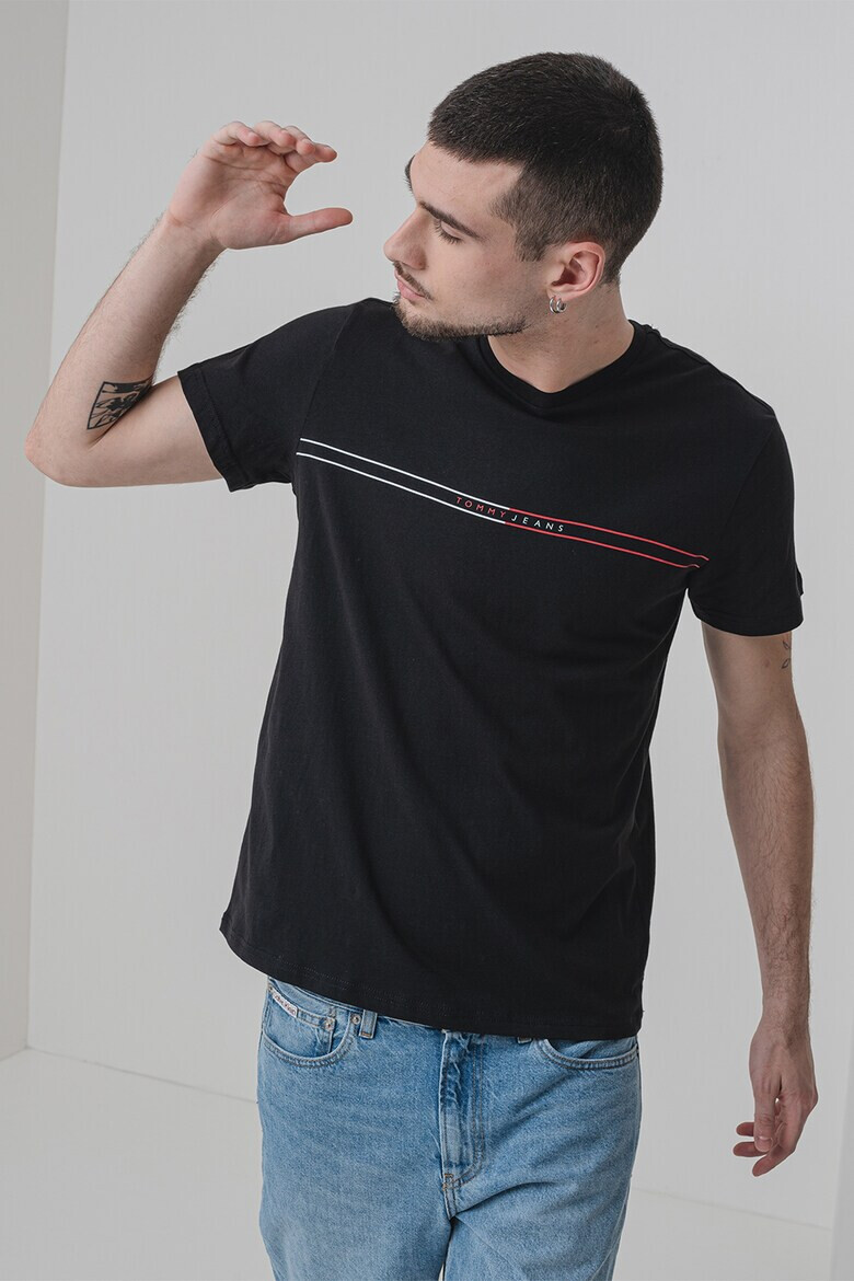 Tommy Jeans Памучна слим тениска - Pepit.bg