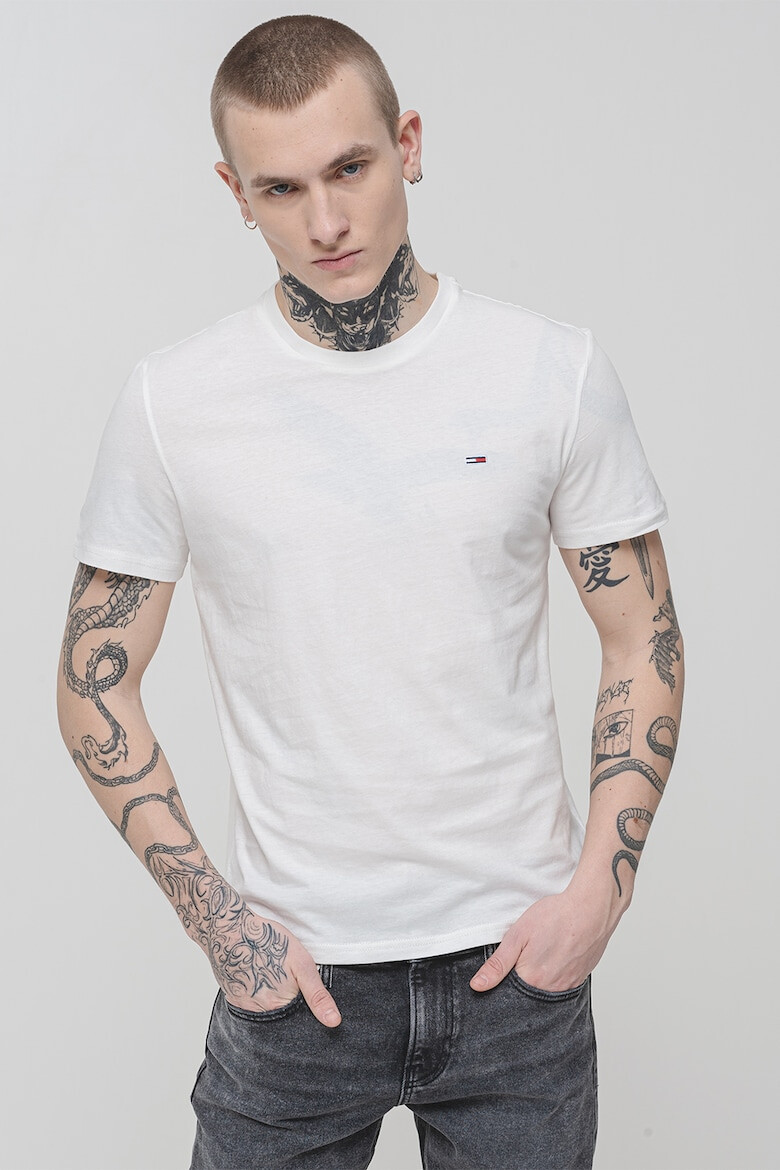 Tommy Jeans Слим тениска - 3 броя - Бял/Избеляло черно - Pepit.bg