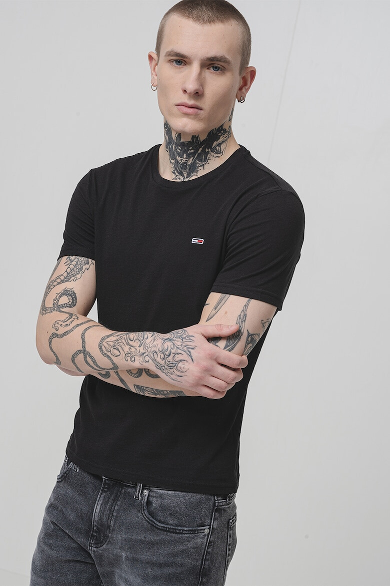 Tommy Jeans Слим тениска - 3 броя - Бял/Избеляло черно - Pepit.bg