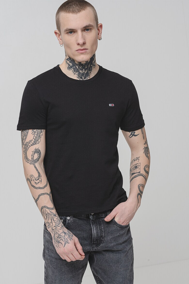 Tommy Jeans Слим тениска - 3 броя - Бял/Избеляло черно - Pepit.bg