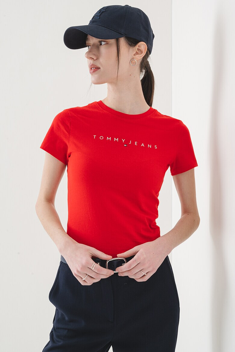 Tommy Jeans Слим тениска с лого - Pepit.bg