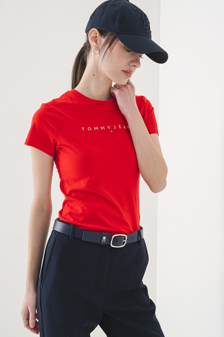 Tommy Jeans Слим тениска с лого - Pepit.bg